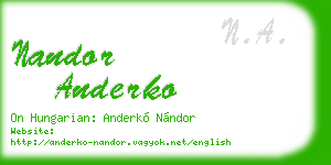 nandor anderko business card
